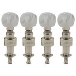 Grover 123N Geared Banjo Pegs with Round Pearloid 